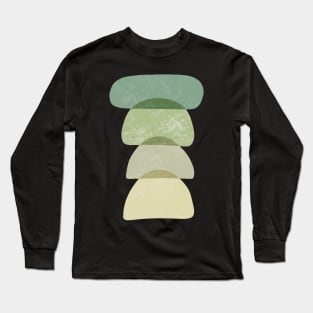Shades of Green Abstract Minimalism Long Sleeve T-Shirt